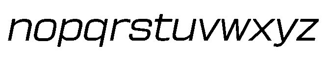 Sygnos Light Exp Oblique Font LOWERCASE