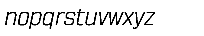 Sygnos Light Oblique Font LOWERCASE