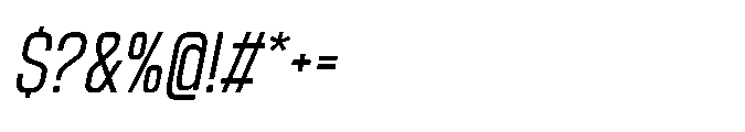 Sygnos Light Sm Condensed Oblique Font OTHER CHARS