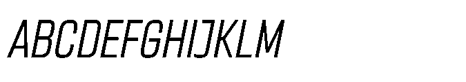 Sygnos Light Sm Condensed Oblique Font UPPERCASE