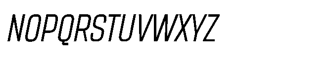 Sygnos Light Sm Condensed Oblique Font UPPERCASE