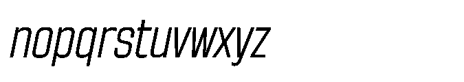 Sygnos Light Sm Condensed Oblique Font LOWERCASE