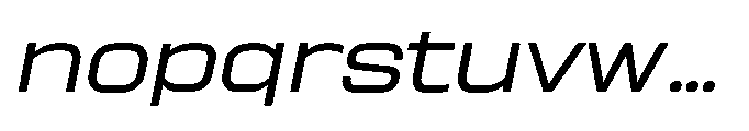 Sygnos Light XExp Oblique Font LOWERCASE