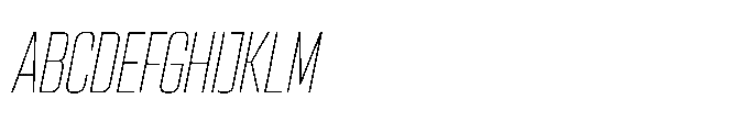 Sygnos Th Condensed Oblique Font UPPERCASE
