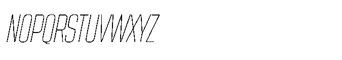 Sygnos Th Condensed Oblique Font UPPERCASE