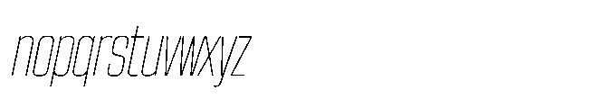 Sygnos Th Condensed Oblique Font LOWERCASE