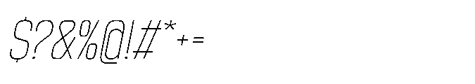 Sygnos Th Sm Condensed Oblique Font OTHER CHARS