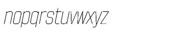 Sygnos Th Sm Condensed Oblique Font LOWERCASE