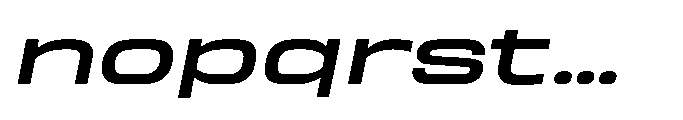 Sygnos UExp Oblique Font LOWERCASE