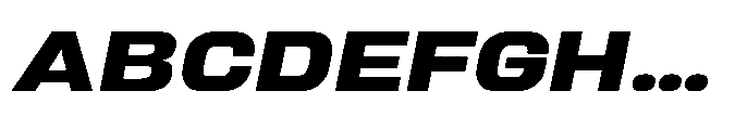Sygnos XExp Bold Oblique Font UPPERCASE