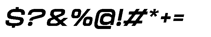 Sygnos XExp Oblique Font OTHER CHARS