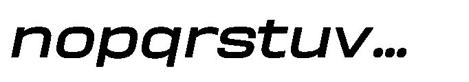 Sygnos XExp Oblique Font LOWERCASE