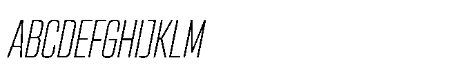 Sygnos Xt Light Condensed Oblique Font UPPERCASE