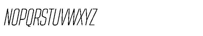 Sygnos Xt Light Condensed Oblique Font UPPERCASE