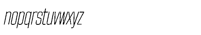 Sygnos Xt Light Condensed Oblique Font LOWERCASE
