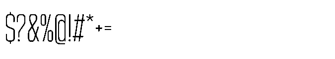 Sygnos Xt Light Condensed Regular Font OTHER CHARS