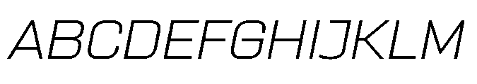 Sygnos Xt Light Exp Oblique Font UPPERCASE