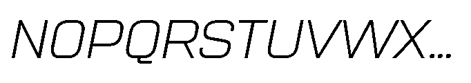 Sygnos Xt Light Exp Oblique Font UPPERCASE
