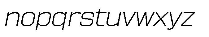 Sygnos Xt Light Exp Oblique Font LOWERCASE