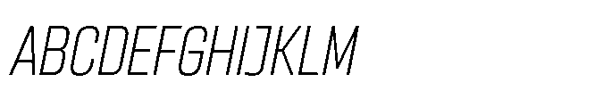 Sygnos Xt Light Sm Condensed Oblique Font UPPERCASE