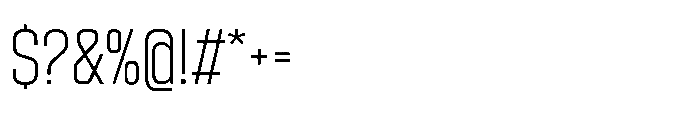 Sygnos Xt Light Sm Condensed Regular Font OTHER CHARS