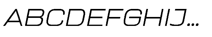 Sygnos Xt Light XExp Oblique Font UPPERCASE