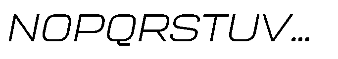 Sygnos Xt Light XExp Oblique Font UPPERCASE