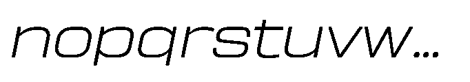 Sygnos Xt Light XExp Oblique Font LOWERCASE