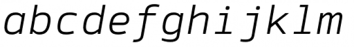 Syke Mono Light Italic Font LOWERCASE