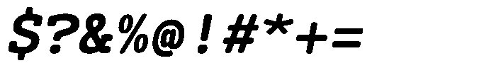 Syke Mono Slab Rnd Bold Ital Font OTHER CHARS