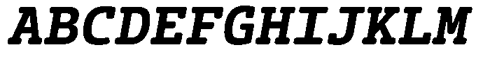 Syke Mono Slab Rnd Bold Ital Font UPPERCASE
