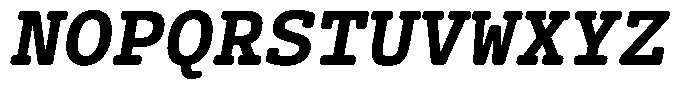Syke Mono Slab Rnd Bold Ital Font UPPERCASE