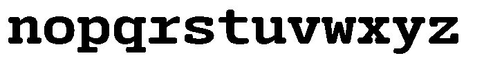 Syke Mono Slab Rnd Bold Font LOWERCASE