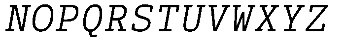 Syke Mono Slab Rnd Light Ital Font UPPERCASE