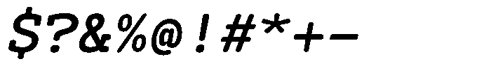 Syke Mono Slab Rnd Medium Ital Font OTHER CHARS