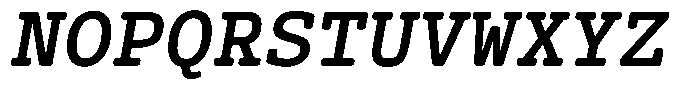 Syke Mono Slab Rnd Medium Ital Font UPPERCASE