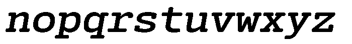Syke Mono Slab Rnd Medium Ital Font LOWERCASE