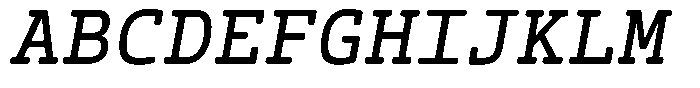 Syke Mono Slab Rnd Regular Ital Font UPPERCASE