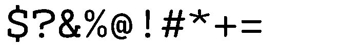 Syke Mono Slab Rnd Regular Font OTHER CHARS