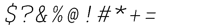 Syke Mono Slab Rnd Thin Ital Font OTHER CHARS