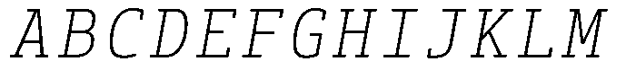 Syke Mono Slab Rnd Thin Ital Font UPPERCASE
