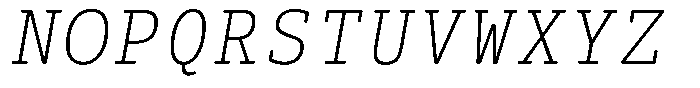 Syke Mono Slab Rnd Thin Ital Font UPPERCASE