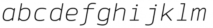 Syke Mono Thin Italic Font LOWERCASE