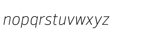 Syke Thin Italic Font LOWERCASE