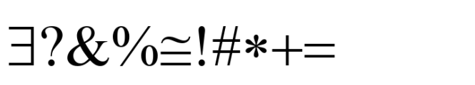 Symbol Regular Font OTHER CHARS