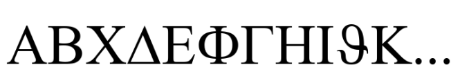 Symbol Regular Font UPPERCASE