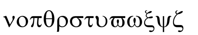 Symbol Regular Font LOWERCASE