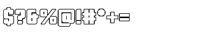 Symet Black Outline Font OTHER CHARS