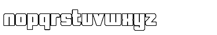 Symet Black Outline Font LOWERCASE