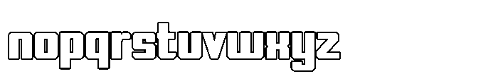Symet Bold Outline Font LOWERCASE